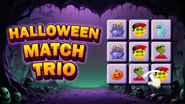 Halloween Match Trio Puzzle Game